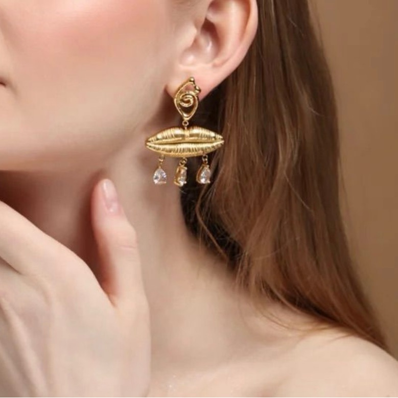 8 Other Reasons Abstract Lip Earrings
